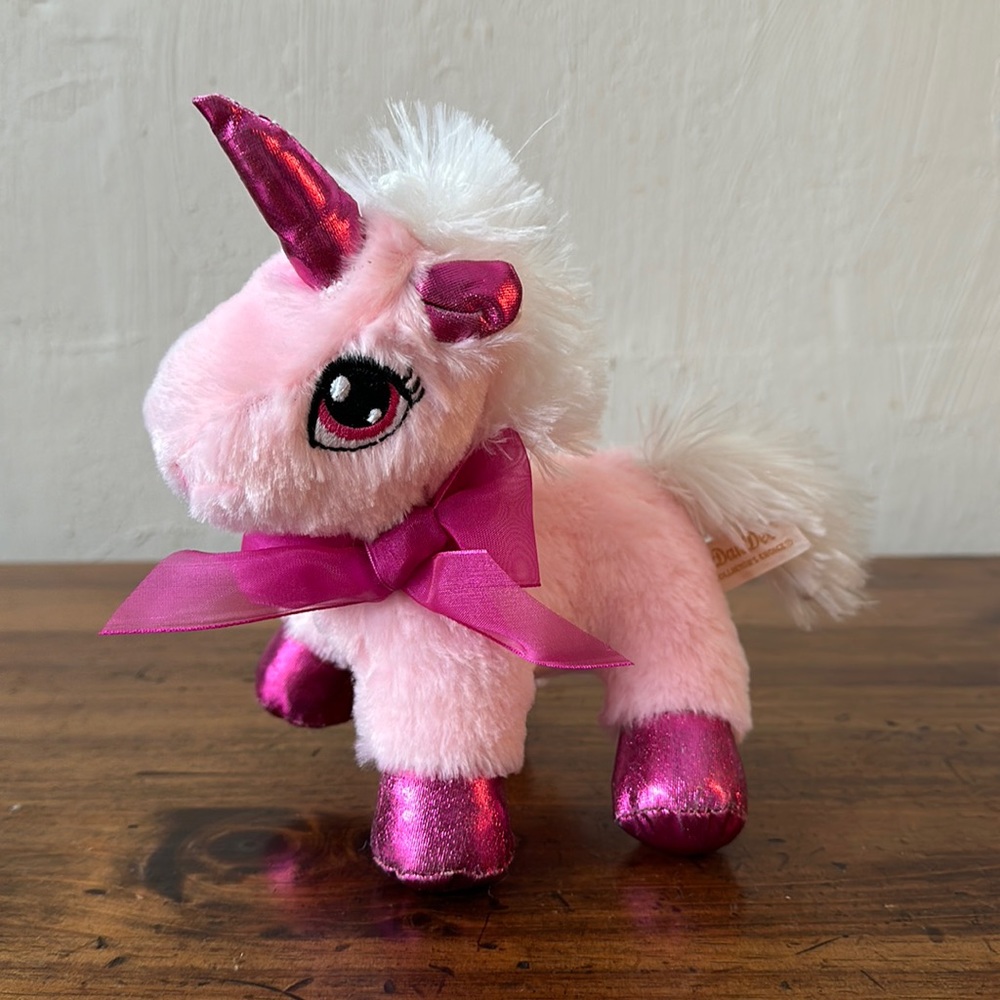 Dan Dee Collectors Choice Unicorn Plush 8" Pink & White Plush Stuffed Toy
